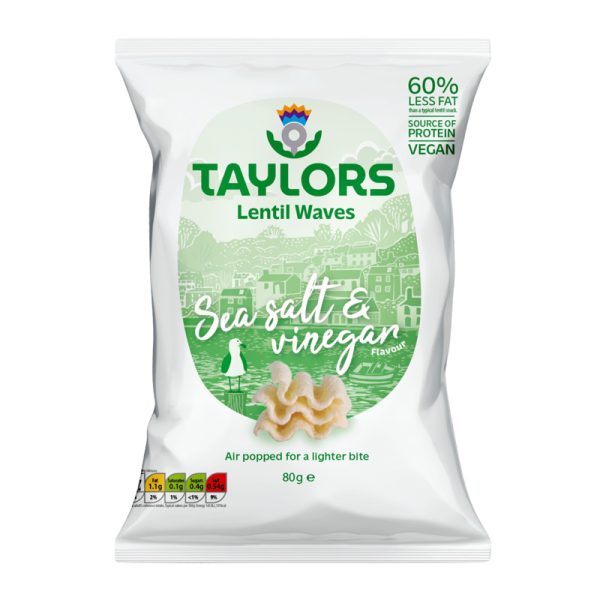 Taylors Snacks Salt & Vinegar Flavour Lentil Waves 80g