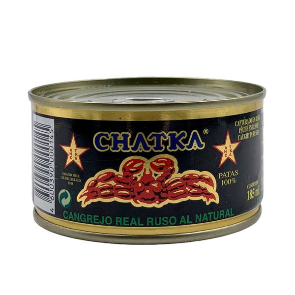 Caranguejo Real ao Natural 100% Patas em Lata Chatka 121g