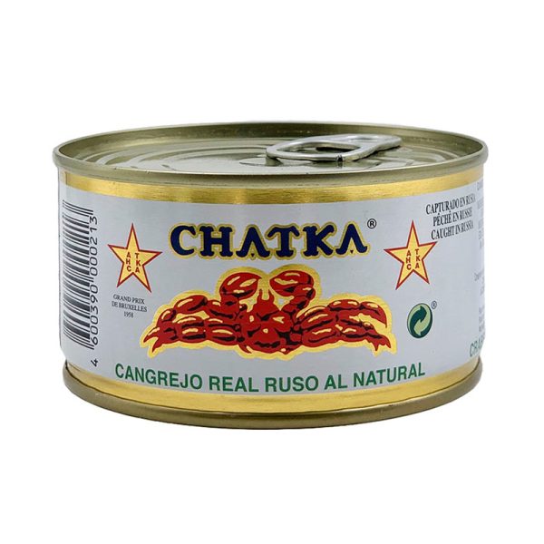 Caranguejo Real ao Natural 60% Patas em Lata Chatka 121g