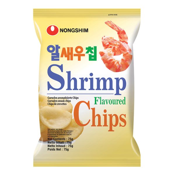 Chips com sabor a Camarão NongShim 75g